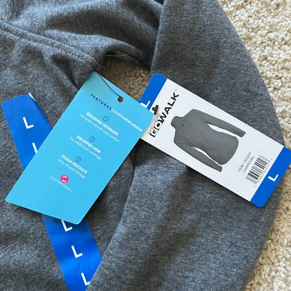 Skechers Womens Snuggle Fleece Mock Zip Jacket, Heather Gray color, Large, New - Picture 4 of 6